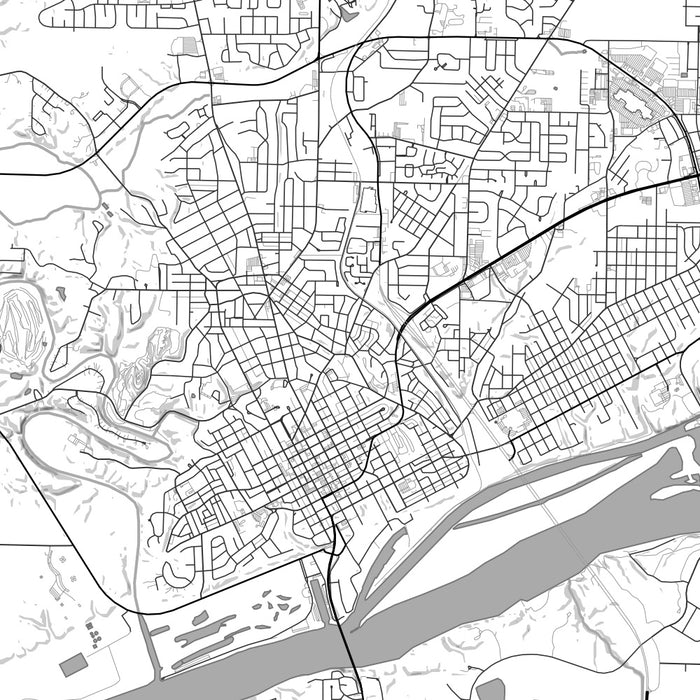 Florence Alabama Map Print in Classic Style Zoomed In Close Up Showing Details