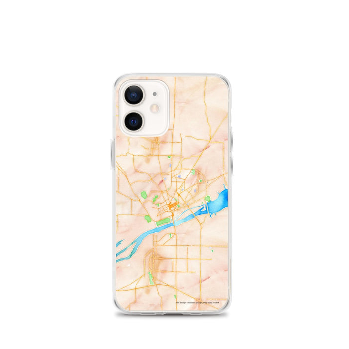 Custom Florence Alabama Map iPhone 12 mini Phone Case in Watercolor