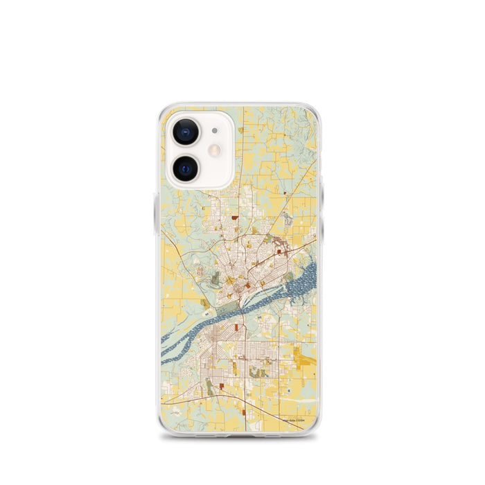Custom Florence Alabama Map iPhone 12 mini Phone Case in Woodblock