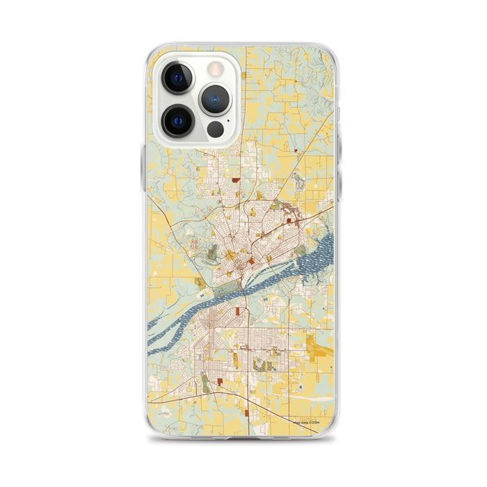 Custom Florence Alabama Map iPhone 12 Pro Max Phone Case in Woodblock
