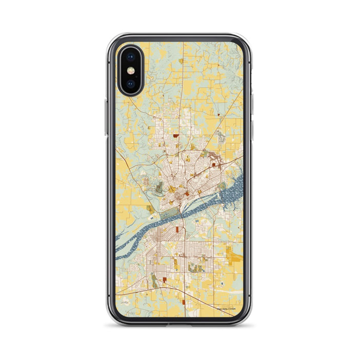 Custom Florence Alabama Map Phone Case in Woodblock