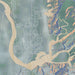 Florence Oregon Map Print in Afternoon Style Zoomed In Close Up Showing Details