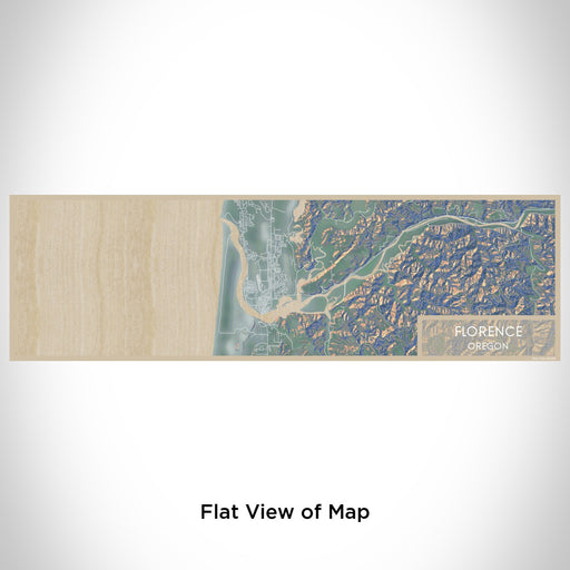Flat View of Map Custom Florence Oregon Map Enamel Mug in Afternoon