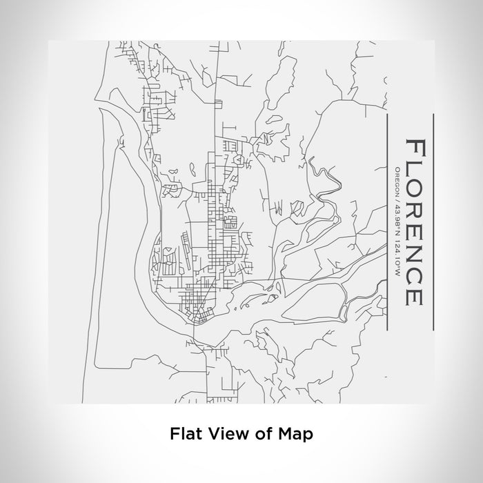 Rendered View of Florence Oregon Map Engraving on 17oz Stainless Steel Insulated Tumbler in White