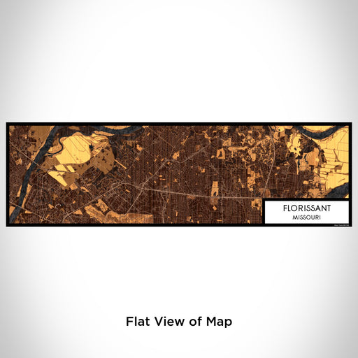 Flat View of Map Custom Florissant Missouri Map Enamel Mug in Ember