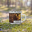 Right View Custom Florissant Missouri Map Enamel Mug in Ember on Grass With Trees in Background