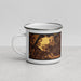 Left View Custom Florissant Missouri Map Enamel Mug in Ember