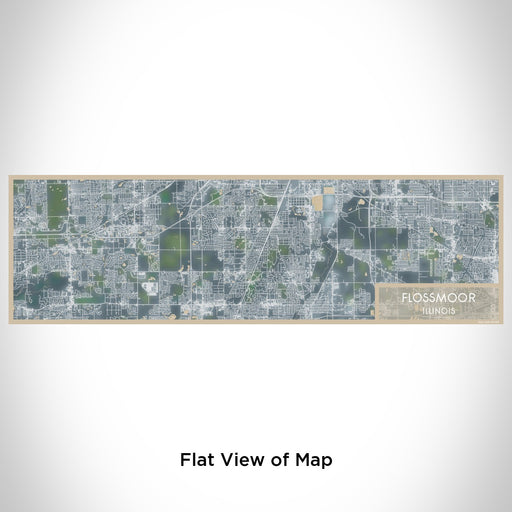 Flat View of Map Custom Flossmoor Illinois Map Enamel Mug in Afternoon