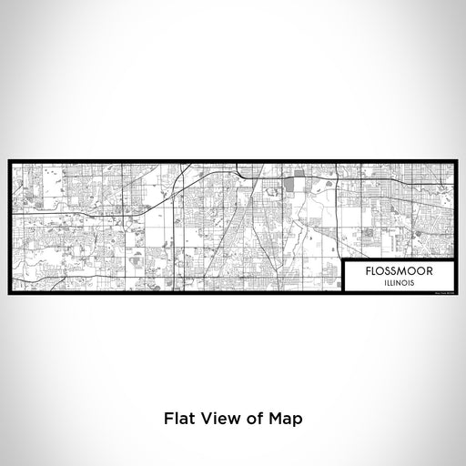 Flat View of Map Custom Flossmoor Illinois Map Enamel Mug in Classic