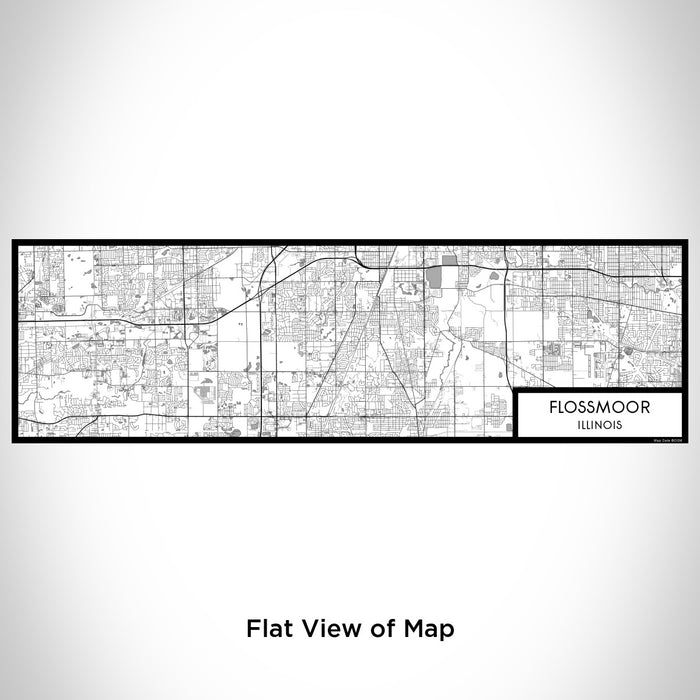 Flat View of Map Custom Flossmoor Illinois Map Enamel Mug in Classic
