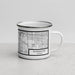 Right View Custom Flossmoor Illinois Map Enamel Mug in Classic