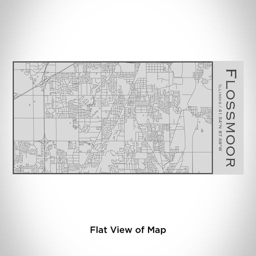Rendered View of Flossmoor Illinois Map Engraving on 17oz Stainless Steel Insulated Cola Bottle