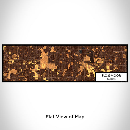Flat View of Map Custom Flossmoor Illinois Map Enamel Mug in Ember