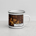 Right View Custom Flossmoor Illinois Map Enamel Mug in Ember