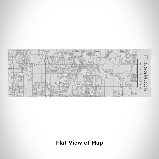 Rendered View of Flossmoor Illinois Map Engraving on 10oz Stainless Steel Insulated Cup with Sipping Lid