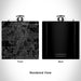Rendered View of Flossmoor Illinois Map Engraving on 6oz Stainless Steel Flask in Black