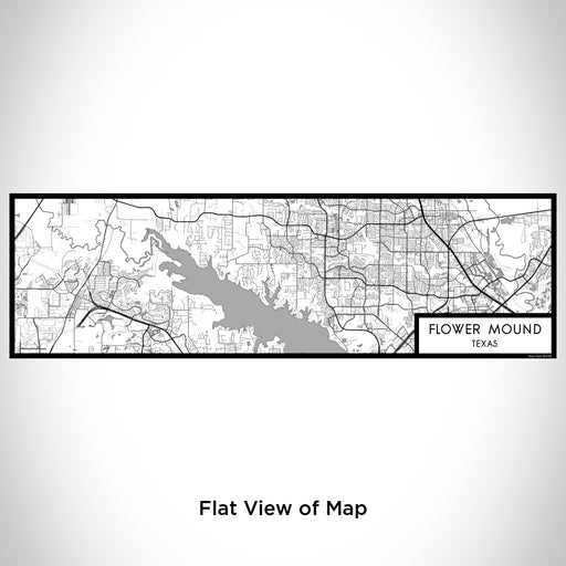 Flat View of Map Custom Flower Mound Texas Map Enamel Mug in Classic