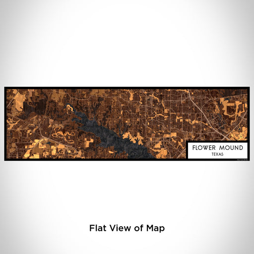 Flat View of Map Custom Flower Mound Texas Map Enamel Mug in Ember