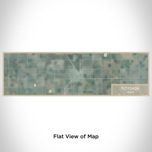 Flat View of Map Custom Floydada Texas Map Enamel Mug in Afternoon