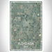 Floydada Texas Map Print Portrait Orientation in Afternoon Style With Shaded Background