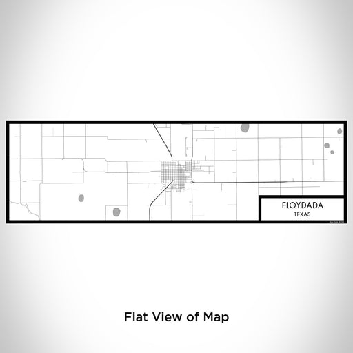 Flat View of Map Custom Floydada Texas Map Enamel Mug in Classic