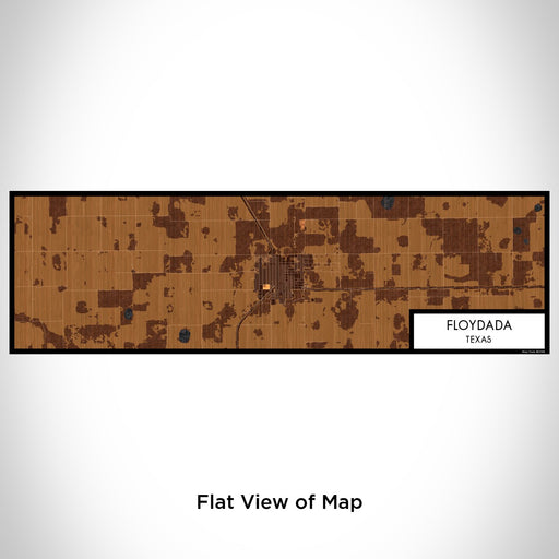 Flat View of Map Custom Floydada Texas Map Enamel Mug in Ember
