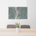 24x36 Follansbee West Virginia Map Print Lanscape Orientation in Afternoon Style Behind 2 Chairs Table and Potted Plant