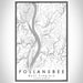Follansbee West Virginia Map Print Portrait Orientation in Classic Style With Shaded Background