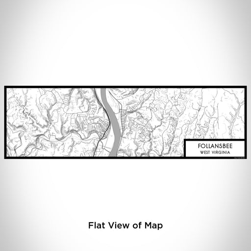 Flat View of Map Custom Follansbee West Virginia Map Enamel Mug in Classic