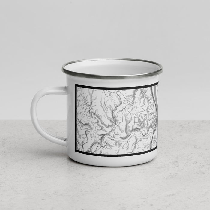Left View Custom Follansbee West Virginia Map Enamel Mug in Classic