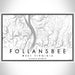 Follansbee West Virginia Map Print Landscape Orientation in Classic Style With Shaded Background