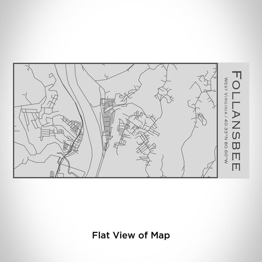 Rendered View of Follansbee West Virginia Map Engraving on 17oz Stainless Steel Insulated Cola Bottle