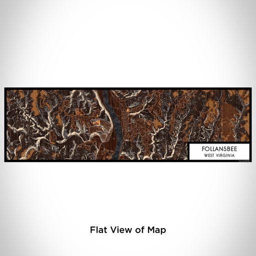 Flat View of Map Custom Follansbee West Virginia Map Enamel Mug in Ember
