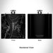 Rendered View of Follansbee West Virginia Map Engraving on 6oz Stainless Steel Flask in Black