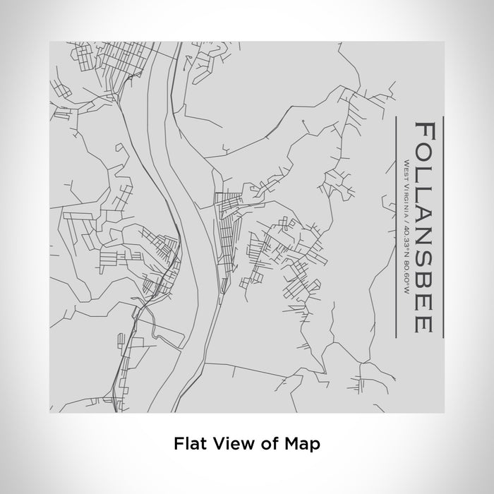 Rendered View of Follansbee West Virginia Map Engraving on 17oz Stainless Steel Insulated Tumbler