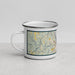 Left View Custom Follansbee West Virginia Map Enamel Mug in Woodblock