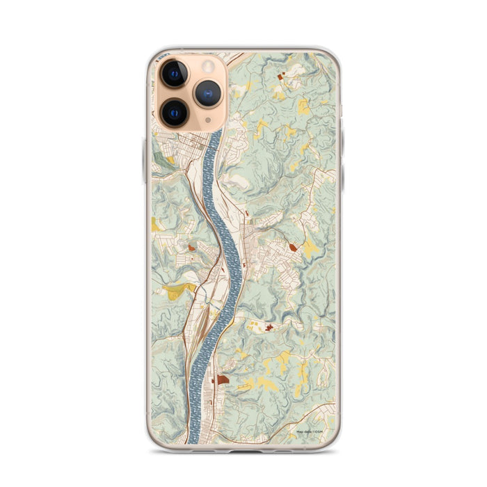 Custom Follansbee West Virginia Map Phone Case in Woodblock