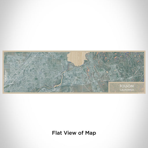 Flat View of Map Custom Folsom California Map Enamel Mug in Afternoon