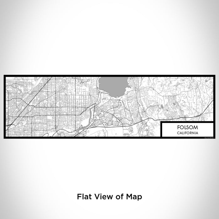 Flat View of Map Custom Folsom California Map Enamel Mug in Classic