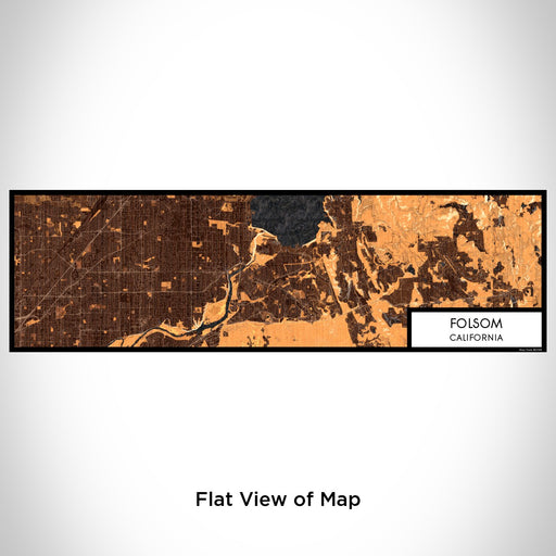 Flat View of Map Custom Folsom California Map Enamel Mug in Ember