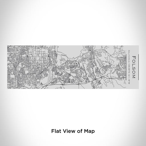 Rendered View of Folsom California Map Engraving on 10oz Stainless Steel Insulated Cup with Sipping Lid