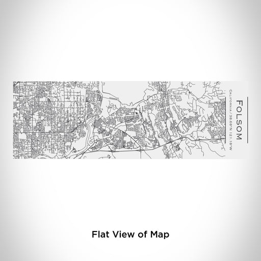 Rendered View of Folsom California Map Engraving on 10oz Stainless Steel Insulated Cup with Sliding Lid in White