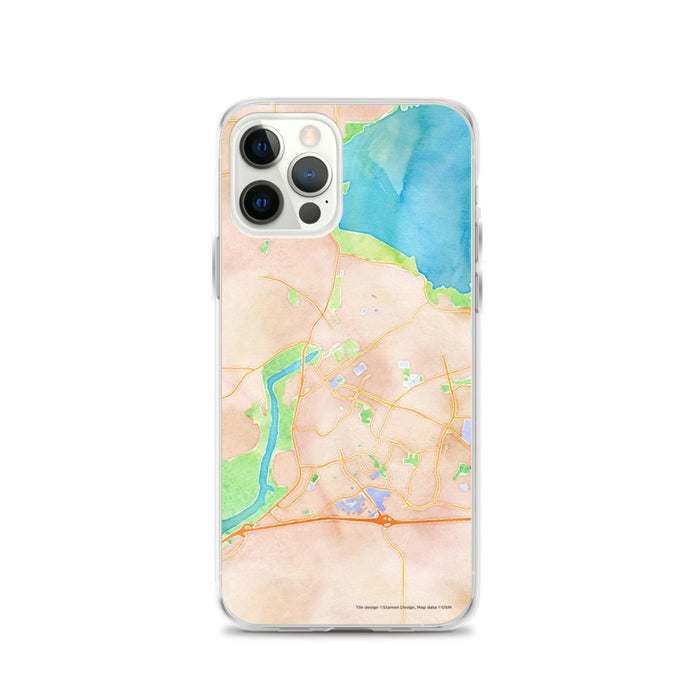 Custom Folsom California Map iPhone 12 Pro Phone Case in Watercolor