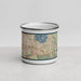Front View Custom Folsom California Map Enamel Mug in Woodblock
