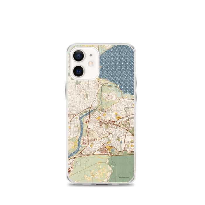 Custom Folsom California Map iPhone 12 mini Phone Case in Woodblock