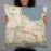 Person holding 22x22 Custom Folsom California Map Throw Pillow in Woodblock