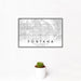 12x18 Fontana California Map Print Landscape Orientation in Classic Style With Small Cactus Plant in White Planter