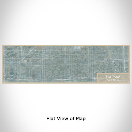Flat View of Map Custom Fontana California Map Enamel Mug in Afternoon
