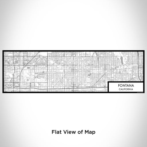 Flat View of Map Custom Fontana California Map Enamel Mug in Classic