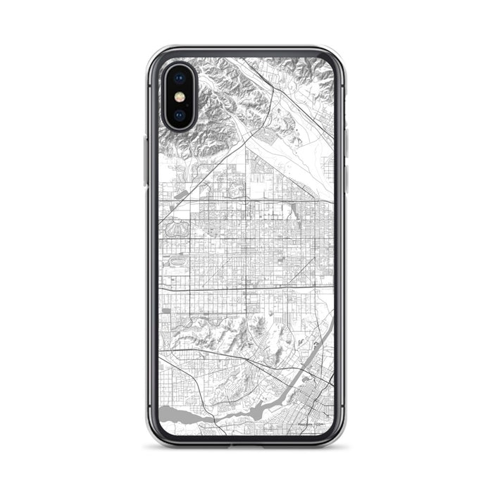 Custom iPhone X/XS Fontana California Map Phone Case in Classic